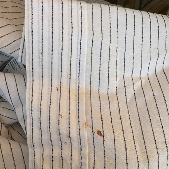 Mens Hugo Boss White, Black Striped Button Down Top XL - Picture 12 of 12